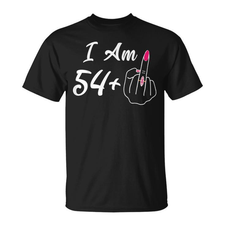 Personalized I Am 54 Plus 1 Middle Finger 55Th Women T-Shirt