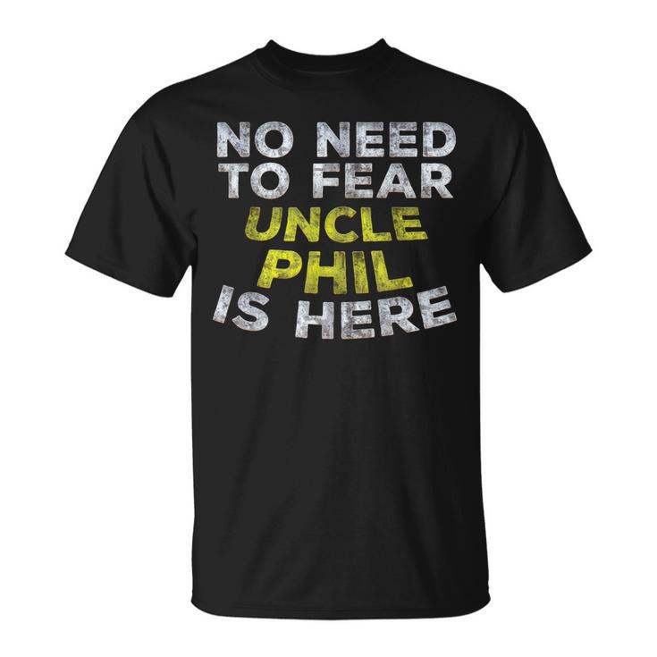 Phil Uncle Family Graphic Name Text T-Shirt
