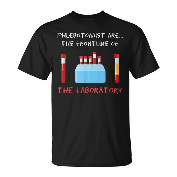 Phlebotomist Phlebotomy Laboratory Blood Donor Syringe T-Shirt
