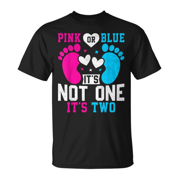 Pink Or Blue It's Not One It's Two Twins Gender Announcement T-Shirt