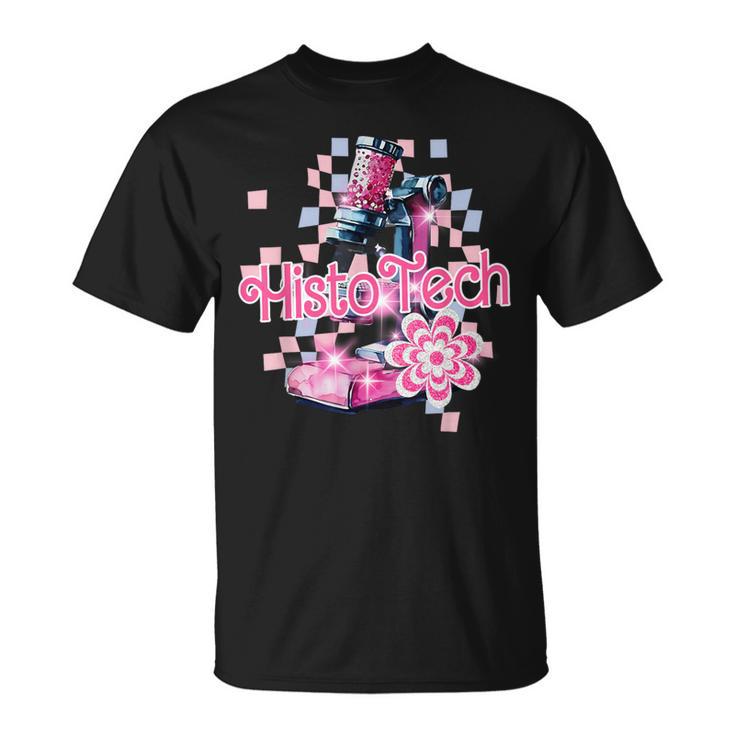 Pink Microscope Lab Week 2024 Histotech Lab Tech T-Shirt