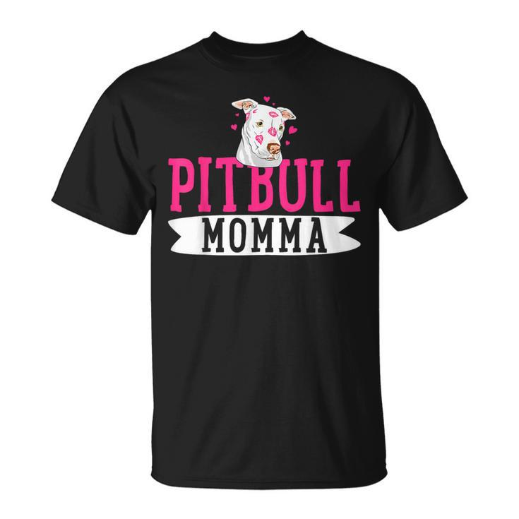 Pitbull Momma Pit Bull Terrier Dog Pibble Owner Mother's Day T-Shirt