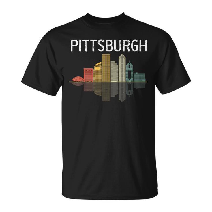 Pittsburgh Pennsylvania Skyline Silhouette City Souvenir T-Shirt