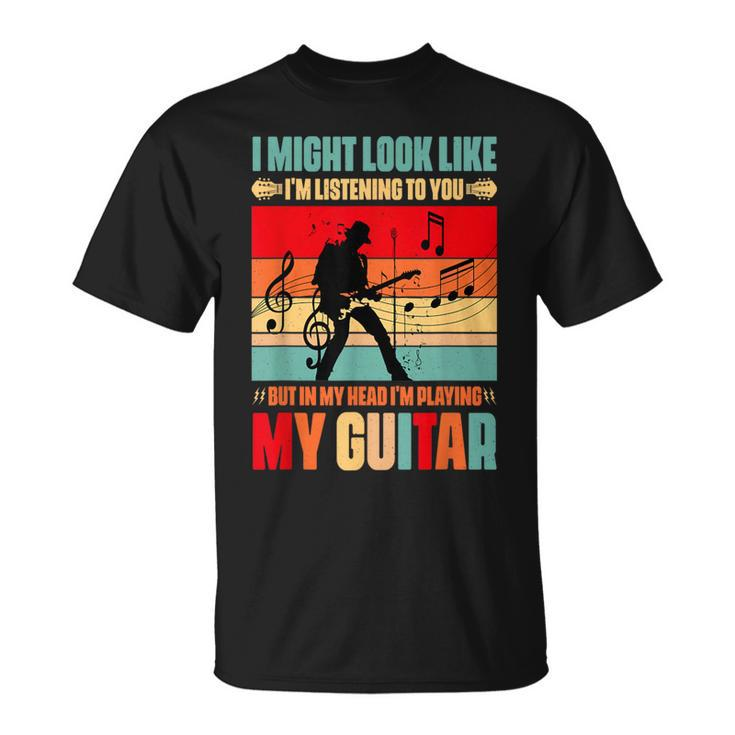 Play Guitar Vintage Music Graphic For Guitarists T-Shirt