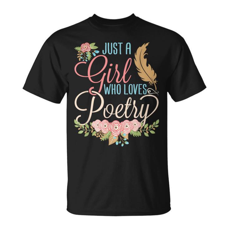 Poetry Poet Poem Lover Writer Reader Month Girls T-Shirt