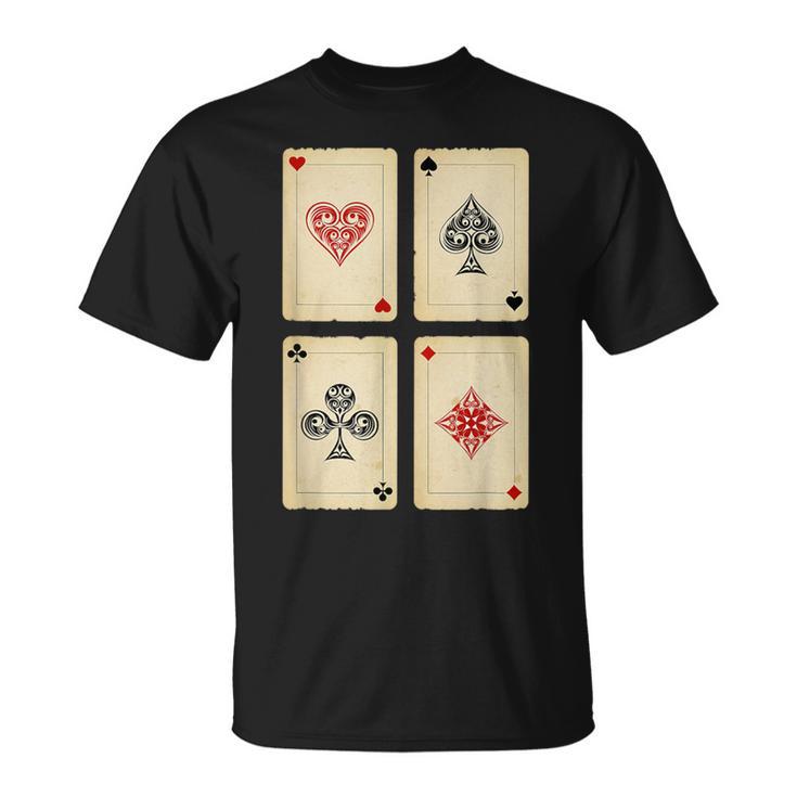 Poker Texas Hold'em Gambling Casino 4 Aces Poker T-Shirt