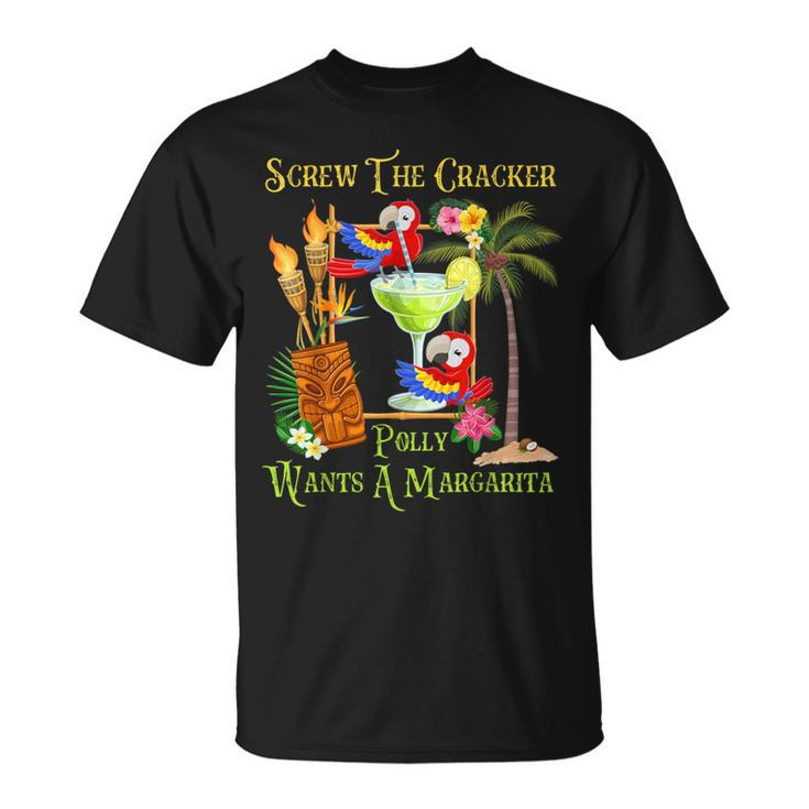 Polly Wants A Margarita Tropical Vacation Parrot Group T-Shirt