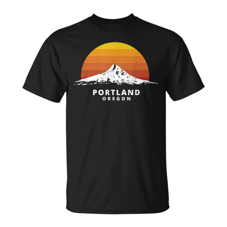Portland Oregon Mt Hood Sunset Clean Variant T-Shirt