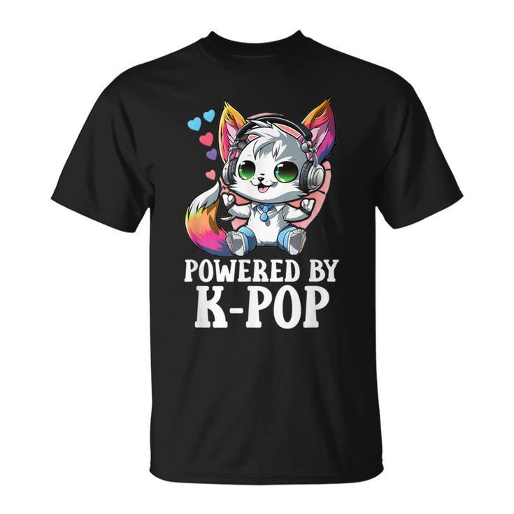 Powered By Kpop Items Bias Raccoon Merch K-Pop Merchandise T-Shirt