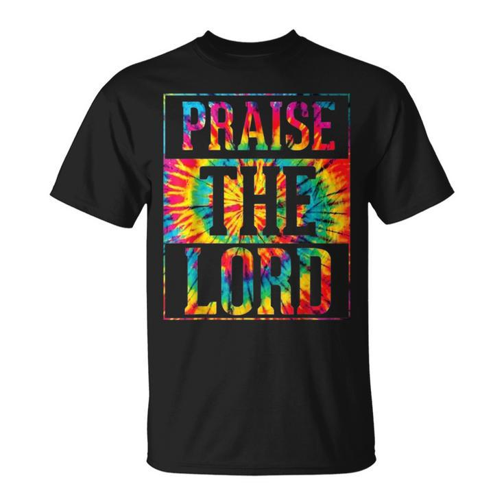 Praise The Lord Christian Faith Tie Dye Cute Christianity T-Shirt