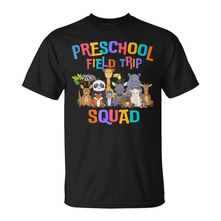 Pre-K Preschool Field Day Trip Squad 2024 Zoo Animal T-Shirt