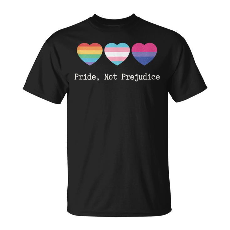 Pride Not Prejudice Gay Pride Lgbtia T-Shirt