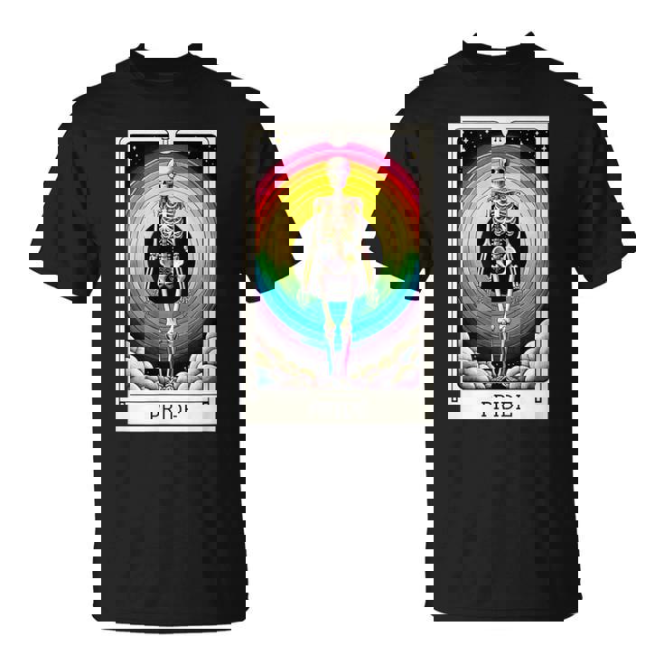 Pride Rainbow Tarot Card Skeleton T-Shirt