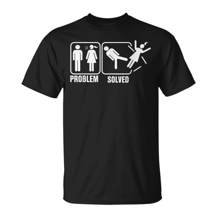 Problem-Solved Humor Stick Man T-Shirt