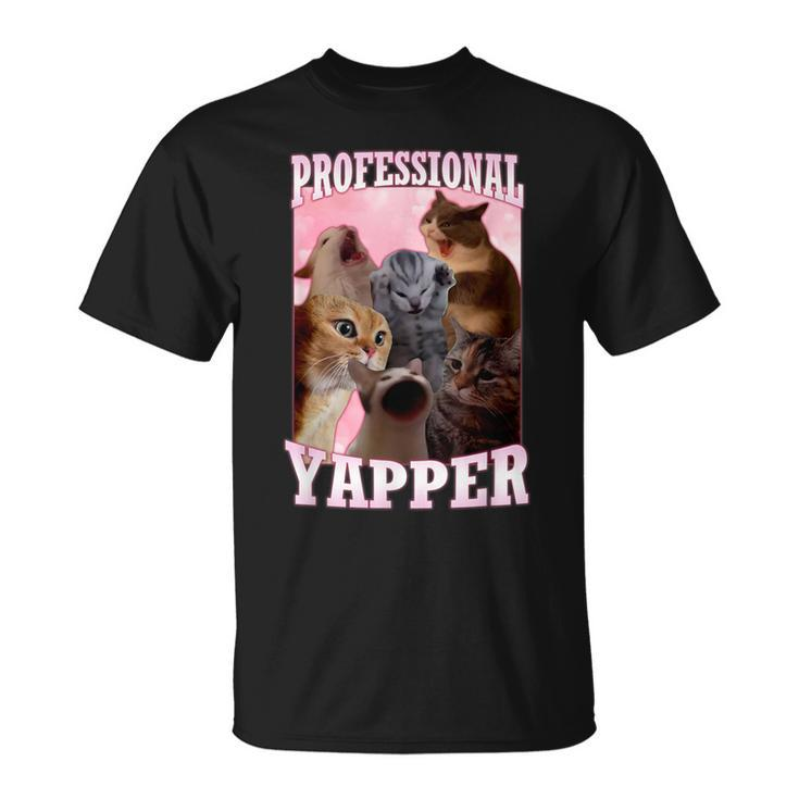Professional Yapper Meme Screaming Cat T-Shirt
