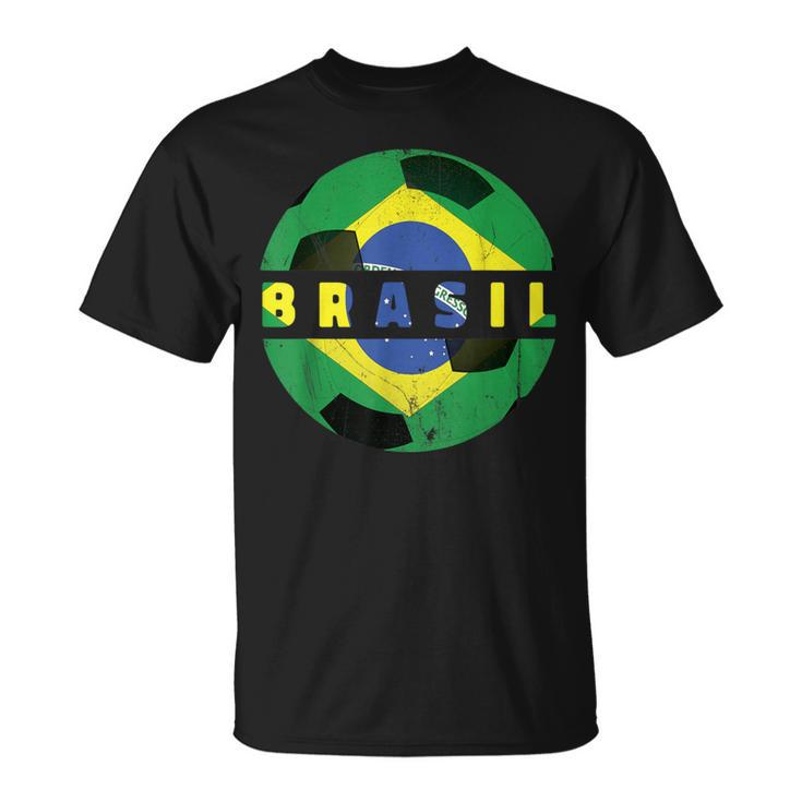 Projeto Do Brasil De Futebol Brazil Flag Soccer Team Fan T-Shirt