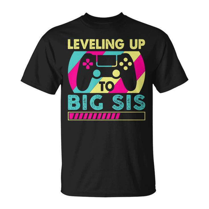 Promoted To Big Sister Leveling Up To Big Sis T-Shirt