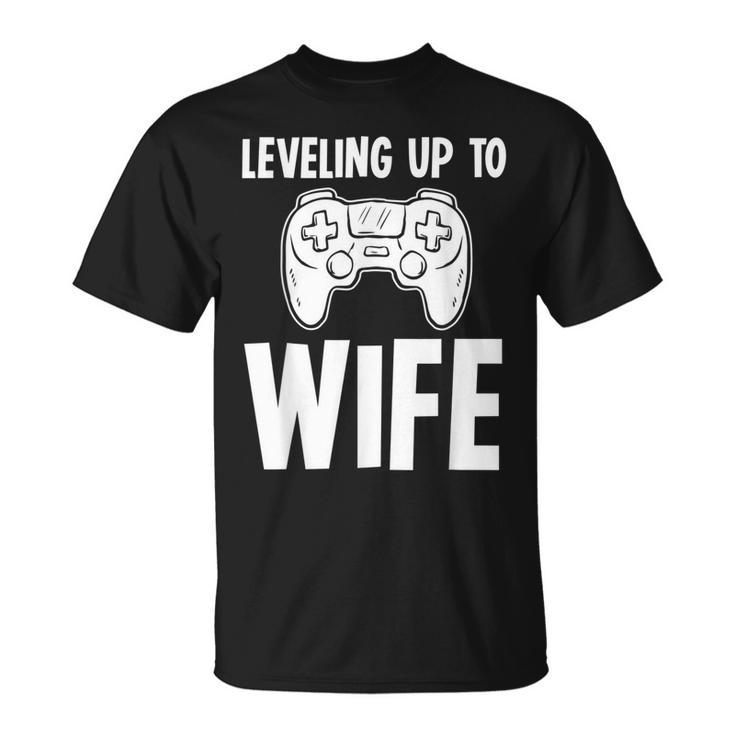 Promoted Bride Leveling Up To Wife Gaming T T-Shirt