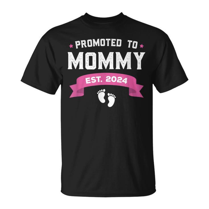 Promoted To Mommy Est 2024 New Mom First Mommy T-Shirt