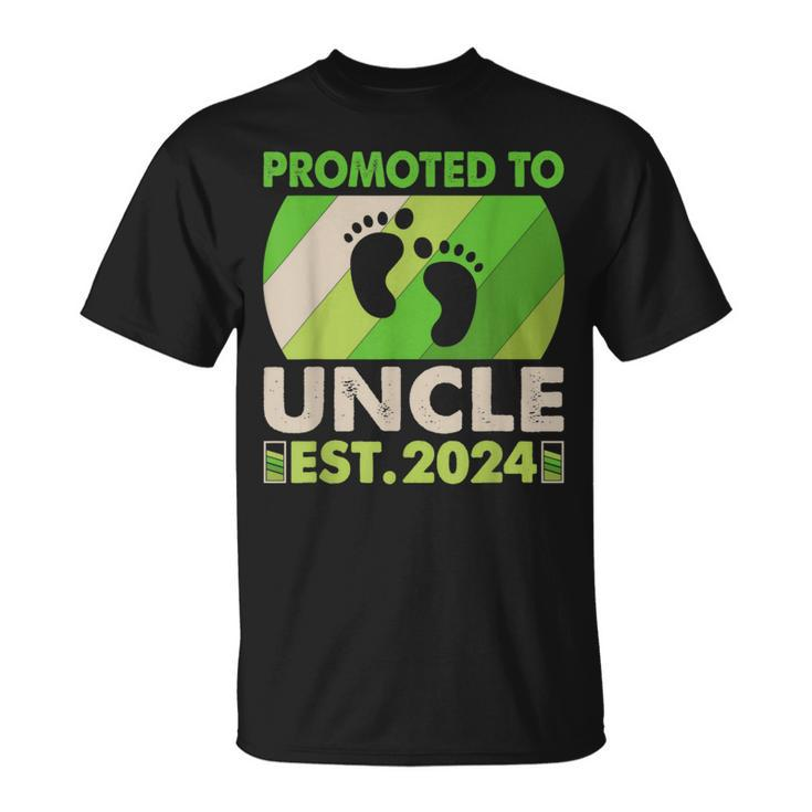 Promoted To Uncle 2024 Vintage I'm Going To Be An Uncle 2024 T-Shirt