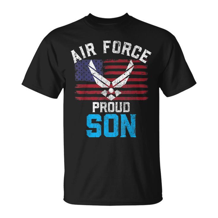 Proud Air Force Son American Flag Veteran T-Shirt