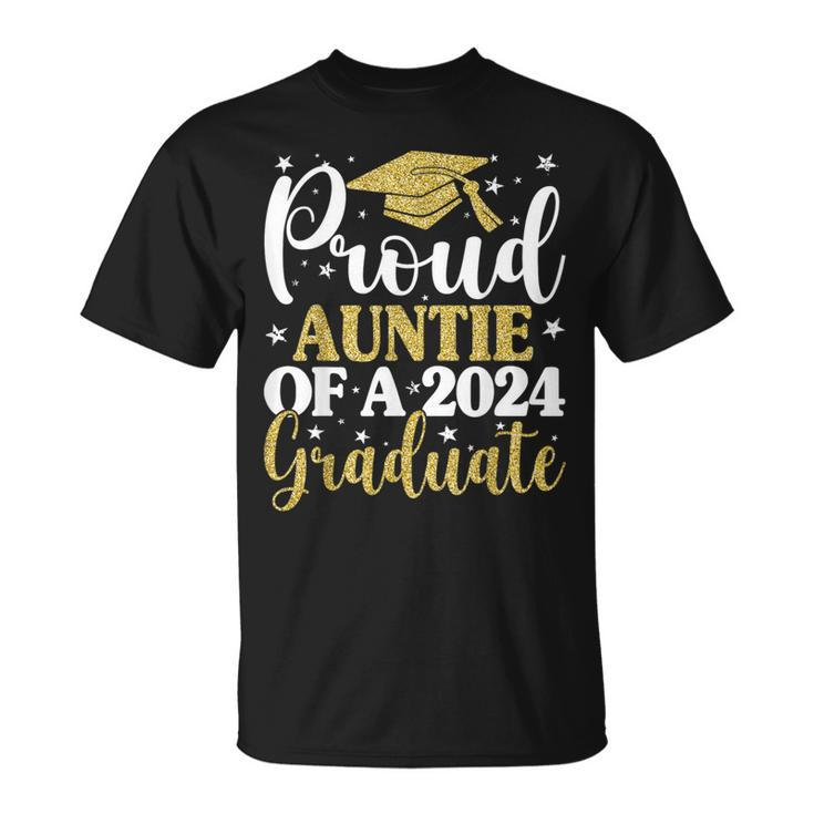 Proud Auntie Of A 2024 Graduate Graduation Matching Family T-Shirt