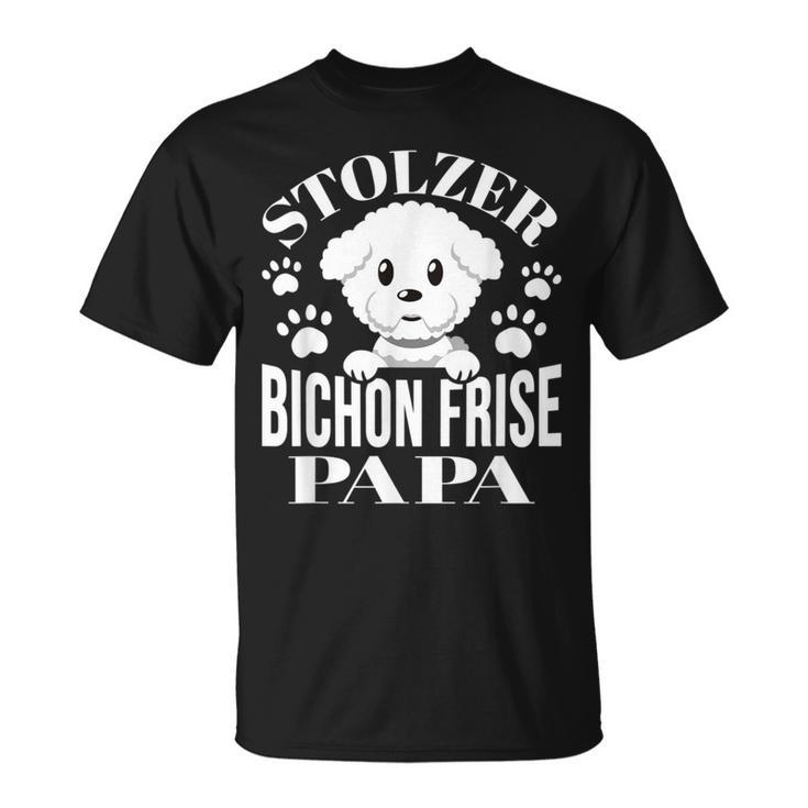 Proud Bichon Frise Papa Bichon Frise T-Shirt