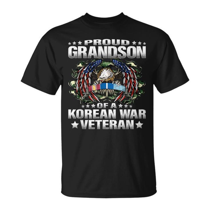 Proud Grandson Of A Korean War Veteran Military Vets Family T-Shirt