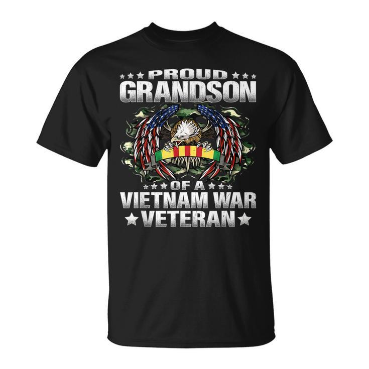 Proud Grandson Of A Vietnam Veteran Military Vets Family T-Shirt