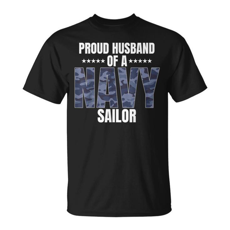 Proud Husband Of A Navy Sailor Veteran Day T-Shirt