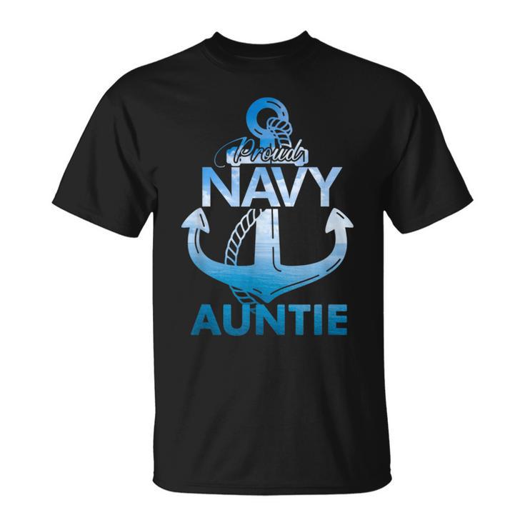 Proud Navy Auntie Lover Veterans Day T-Shirt