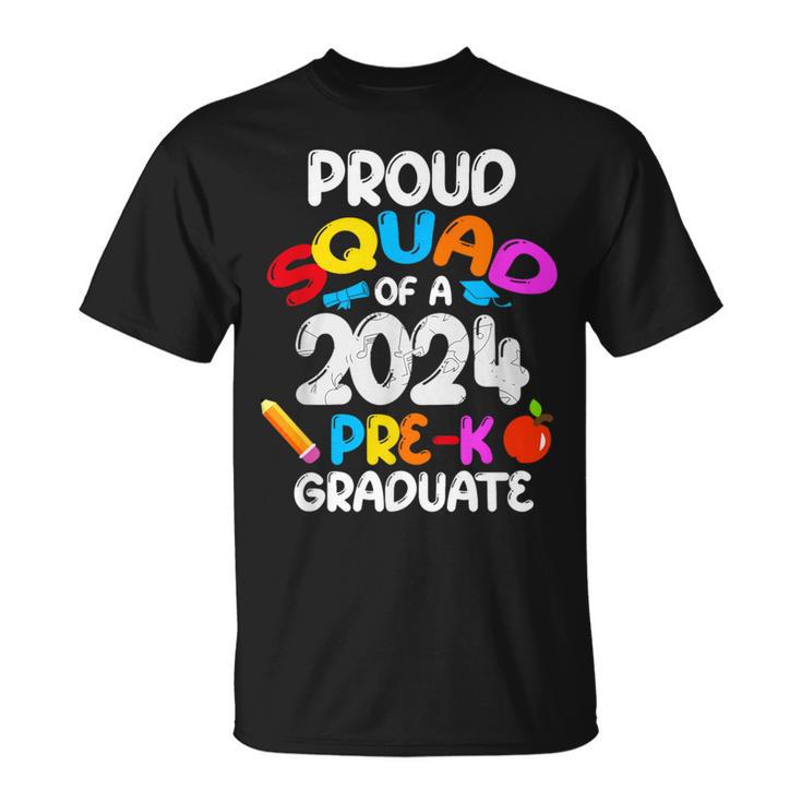 Proud Squad Of 2024 Pre-K Graduate Cute Family Matching T-Shirt