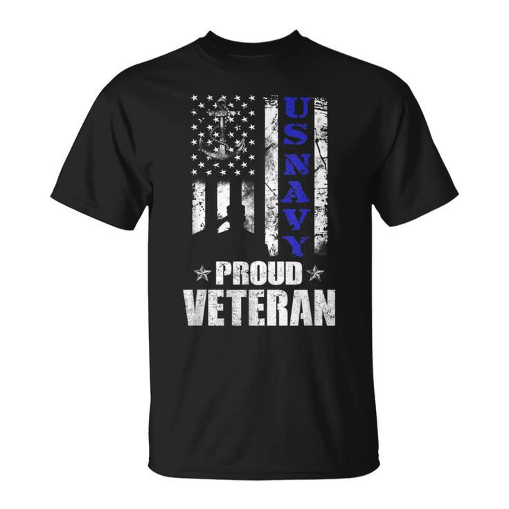 Proud Veteran Us Navy Patriotic Veteran Father's Day T-Shirt