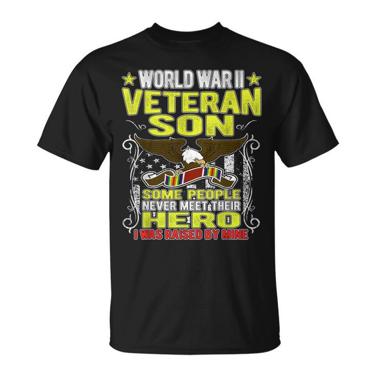 Proud World War 2 Veteran Son Military Ww 2 Veterans Family T-Shirt