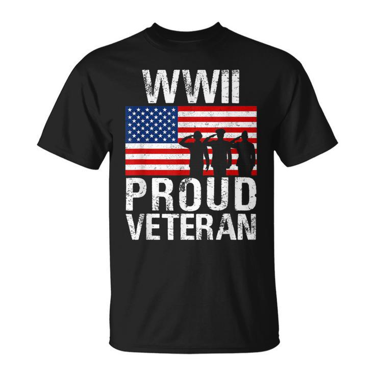 Proud Wwii World War Ii Veteran For Military Men Women T-Shirt