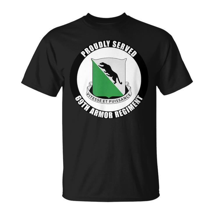 Proudly Served 69Th Armor Regiment Military Army Veteran T-Shirt