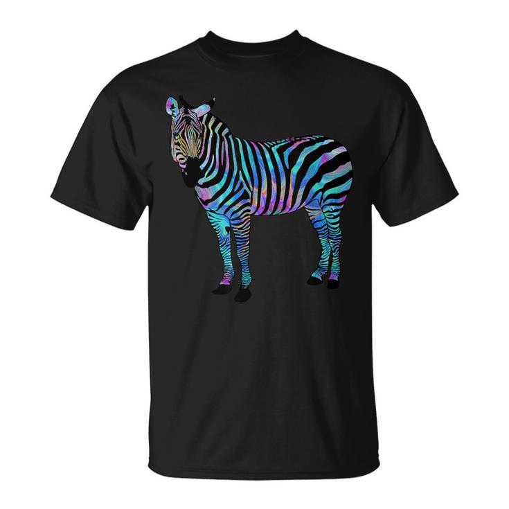 Psychedelic Zebra Trippy Zebra Animal T-Shirt