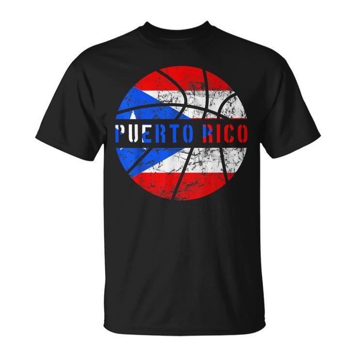 Puerto Rico Flag Basketball Puerto Rico Team Fans Lover T-Shirt
