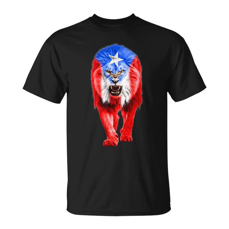 Puerto Rico Flag Lion Pride Puerto Rican Hispanic T-Shirt