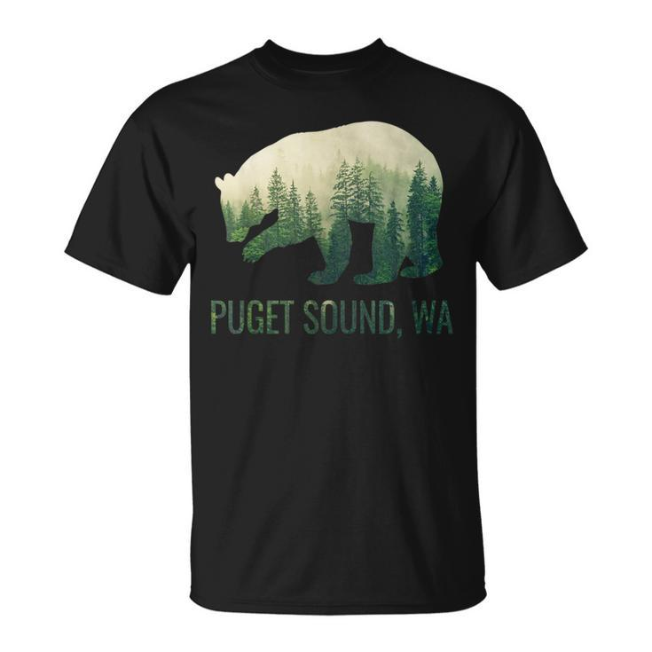 Puget Sound Bear State Of Washington Pacific Nw Wildlife T-Shirt