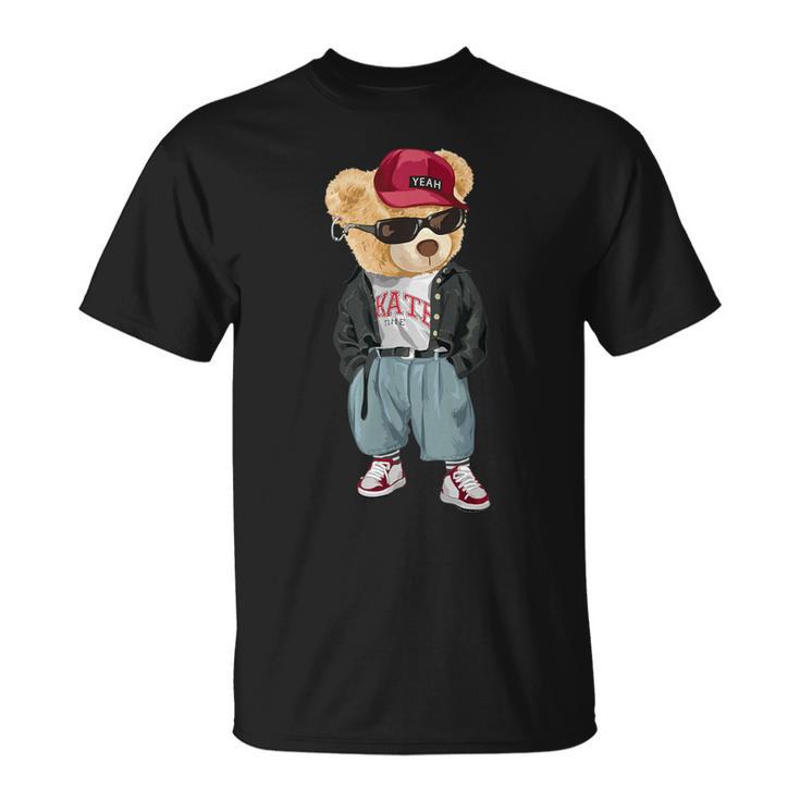 Punk Rocker Rapper Popster Punker Teddy Bear Rap Hip Hop T-Shirt