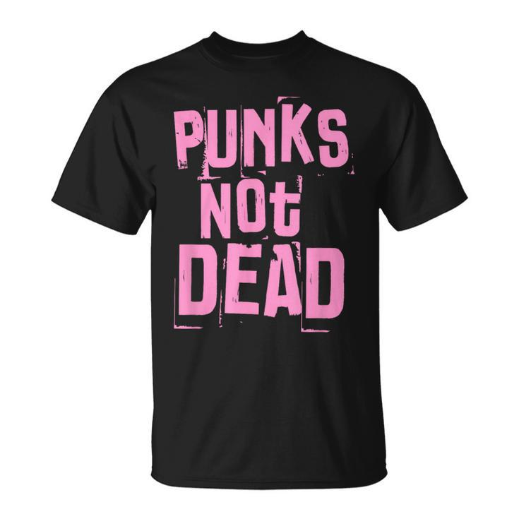 Punks Not Dead Punk Rock Fan Vintage Grunge T-Shirt