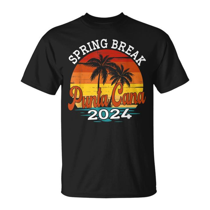 Punta Cana 2024 Spring Break Family Matching Vacation Retro T-Shirt