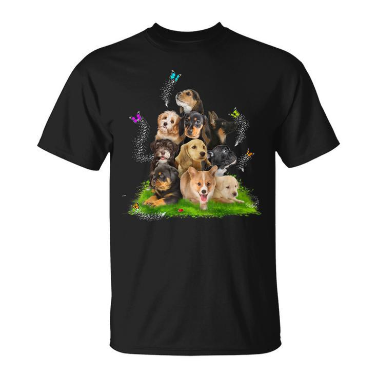 Puppy Lover Lots Of Puppies Cute Puppy Dog Lover Dog T-Shirt
