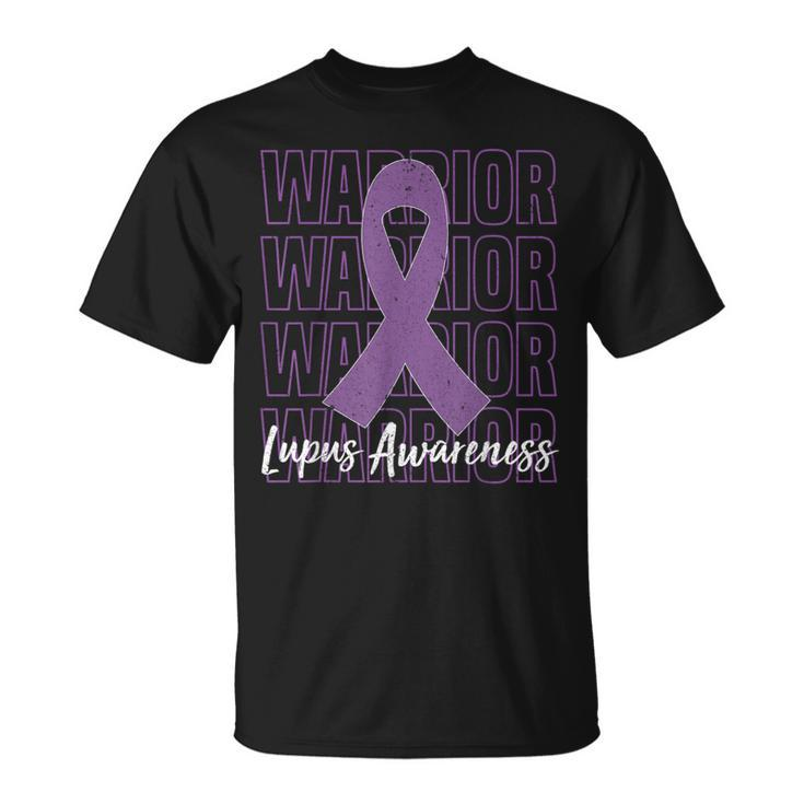 Purple Ribbon Lupus Warrior Lupus Fighter Lupus Awareness T-Shirt