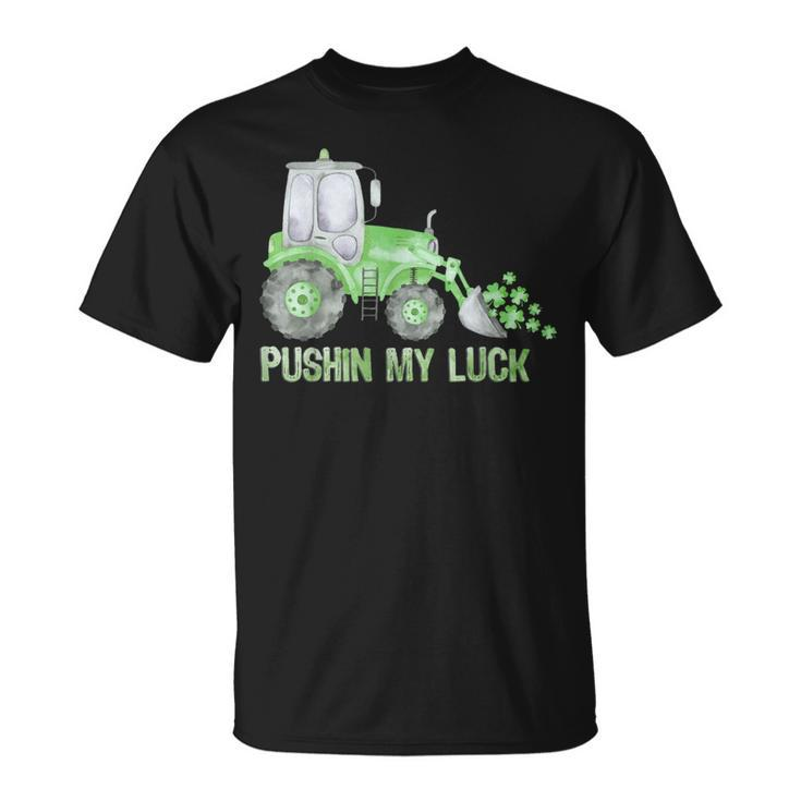 Pushing My Luck Construction Worker St Patrick's Day Boys T-Shirt