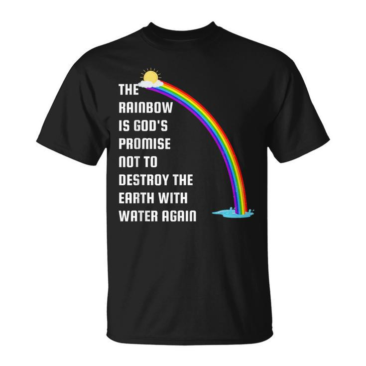 The Rainbow Is God's Promise Christians Religious Bible T-Shirt