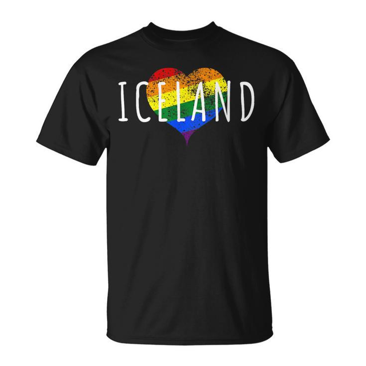 Rainbow Heart Iceland Pride T-Shirt
