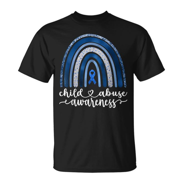 Rainbow National Child Abuse Prevention Month Awareness 2024 T-Shirt