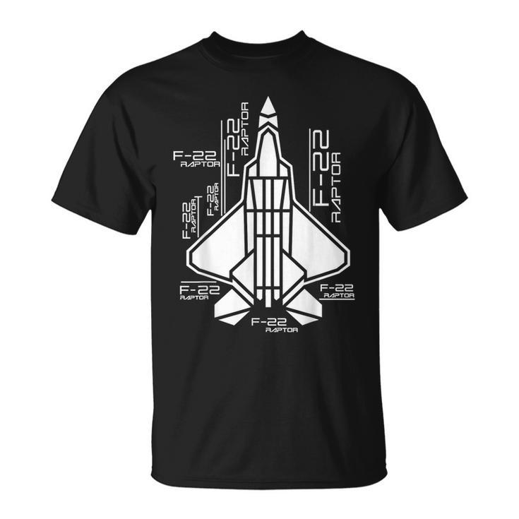 Raptor Airplane F-22 Jet Fighter Souvenir And Fighter Jet T-Shirt